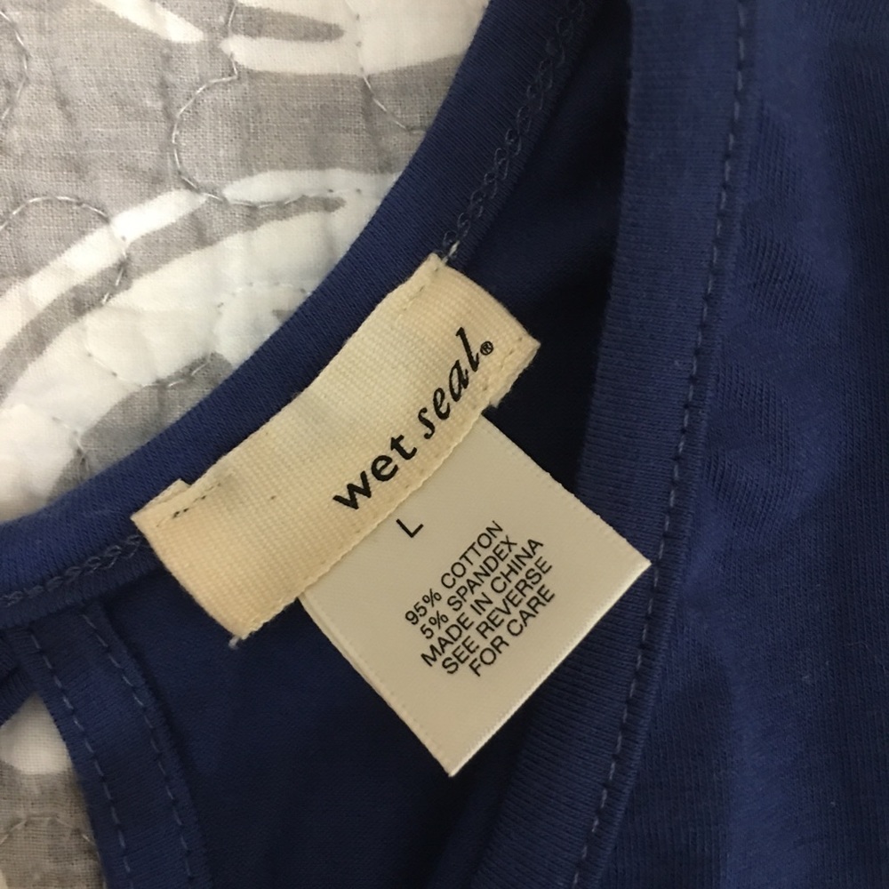 Blue Open Back Crop - Picture 3 of 3